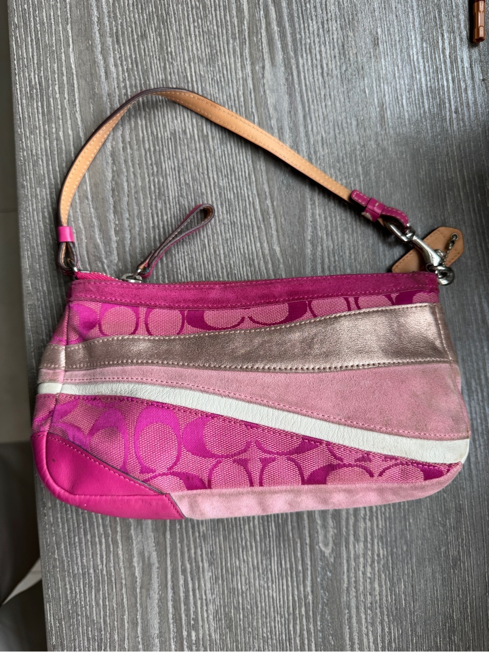 2004 Vintage Coach Wave Patchwork Demi Shoulder Bag